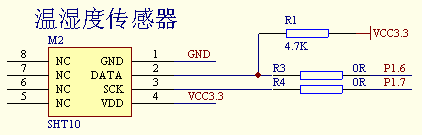 SHT10 温湿度传感器接口电路