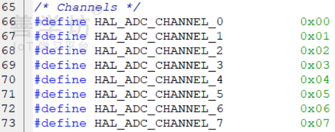 ADC 通道宏定义