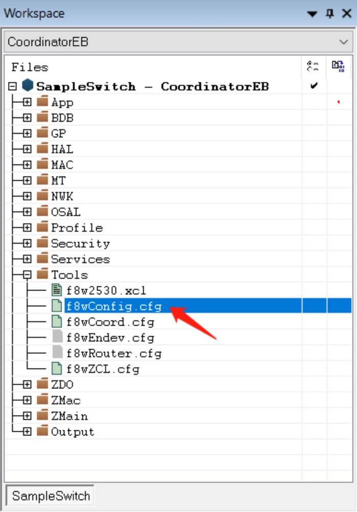 Z-Stack 工程中的 f8wConfig.cfg